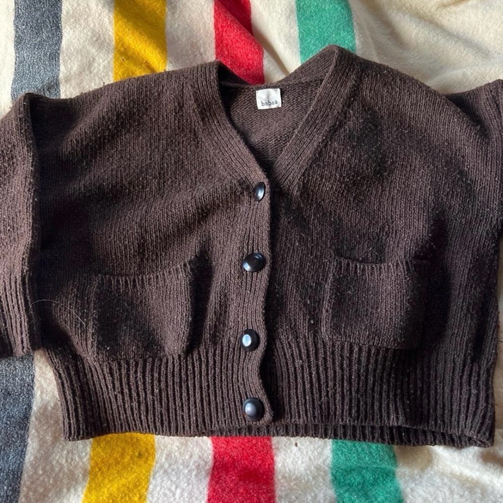 Babaa no 17 cardigan in earth